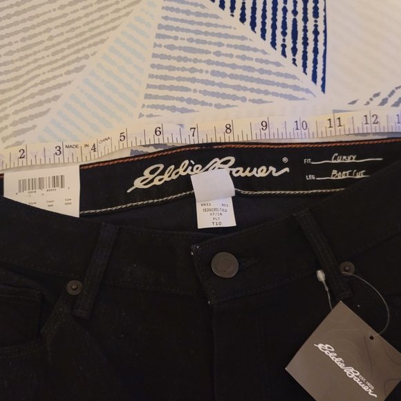 Eddie Bauer Women's Jeans Black 10 Tall NWT - Picture 7 of 7